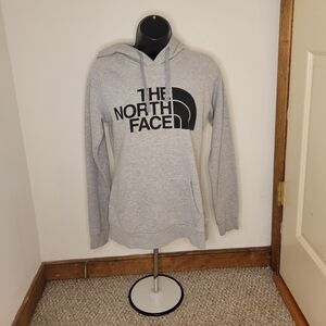 𝅺North Face Women's Grey/Black Logo Hoodie - Size (XS) - Excellent Condition